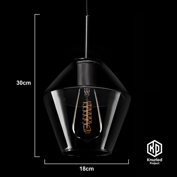 Black Shade Pendant Light + Diamond Shade