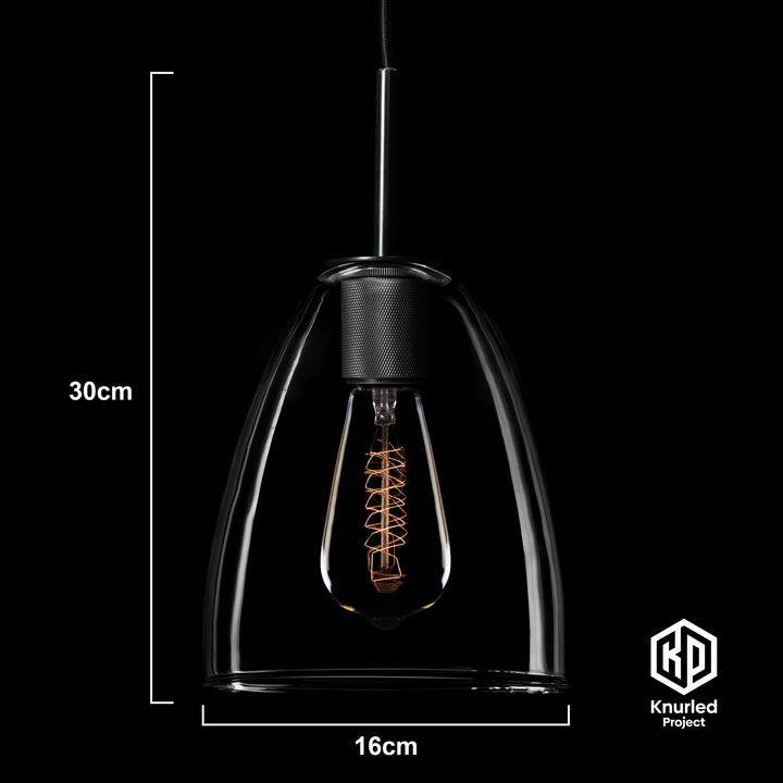 Black Shade Pendant Light + Bell Shade
