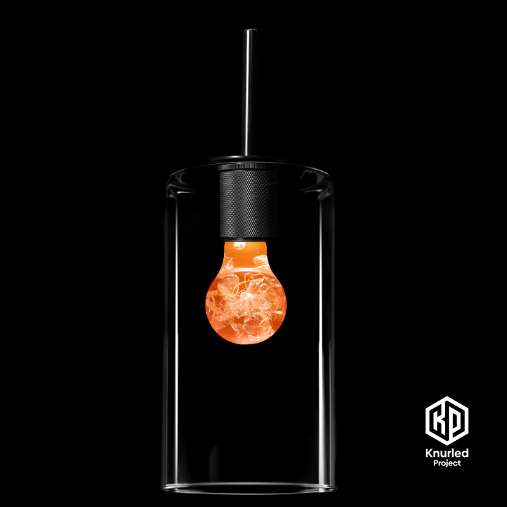 Black 3 Drop + Blossom Mood Bulbs + Cylinder Shade