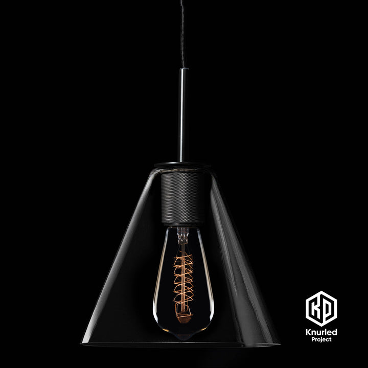 Black Shade Pendant Light + Cone Shade