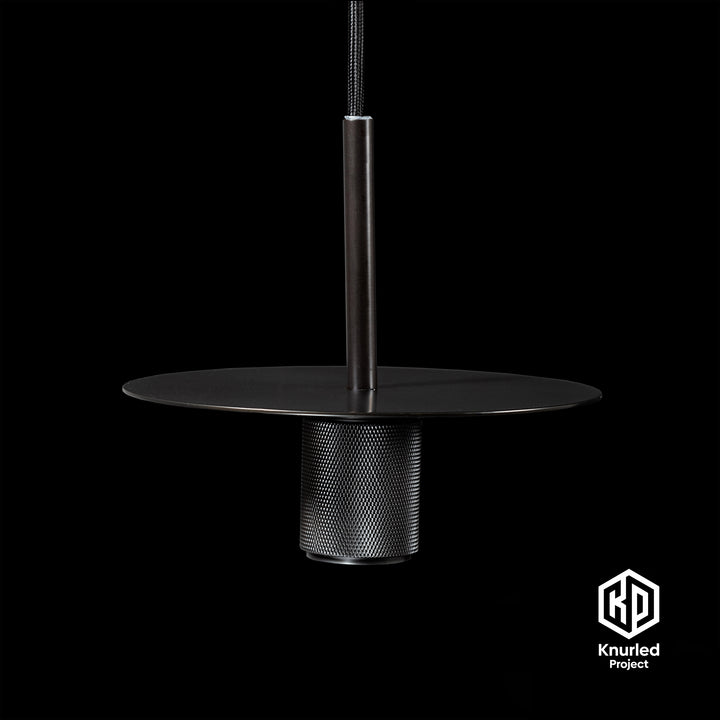 Black Disc Pendant Light