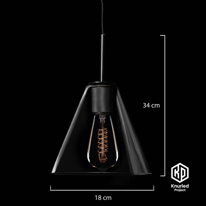 Black Shade Pendant Light + Cone Shade