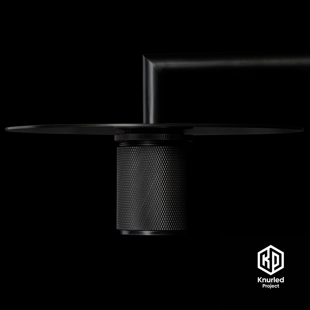 Black Disc Wall Light + Bell Shade