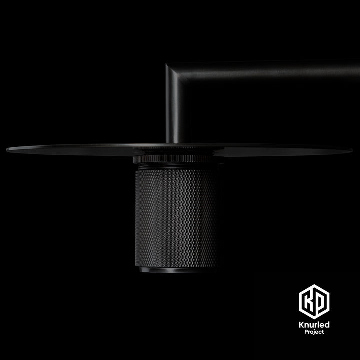Black Disc Wall Light + Bell Shade