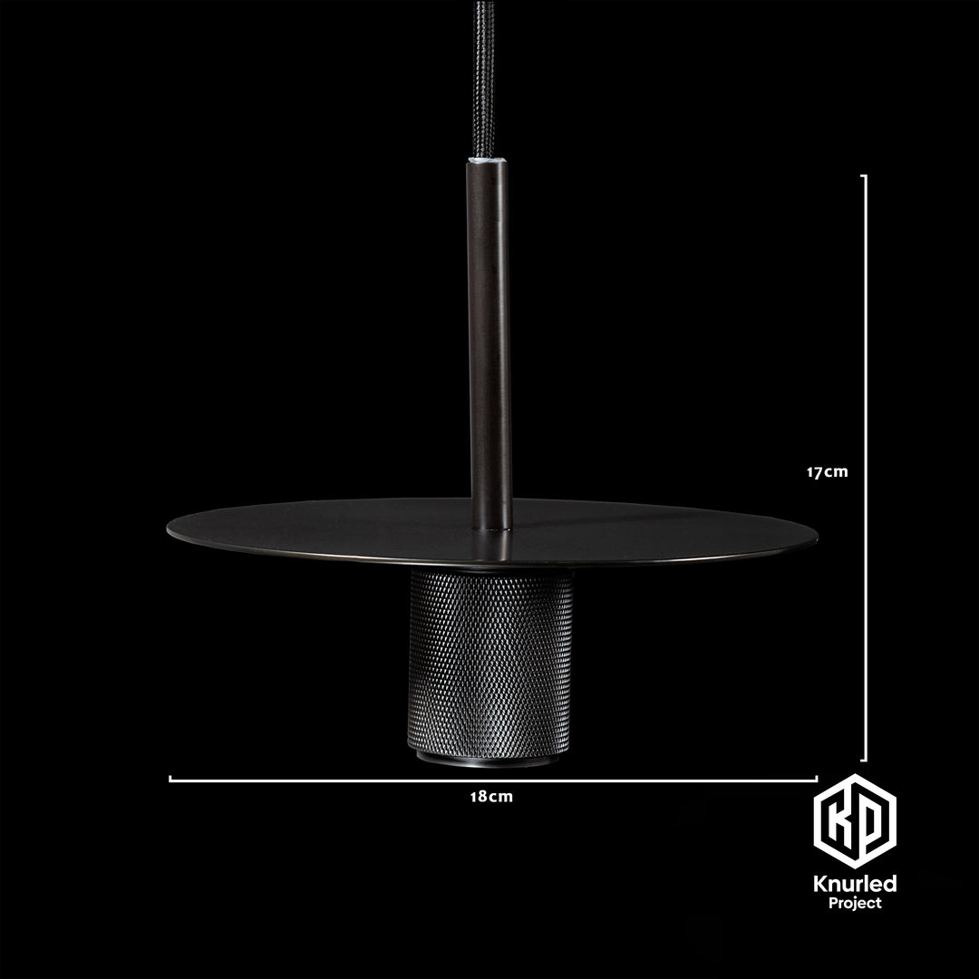 Black Disc Pendant Light