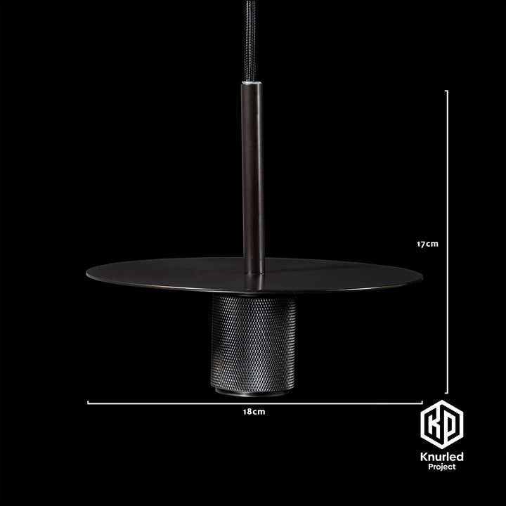 Black Disc Pendant Light