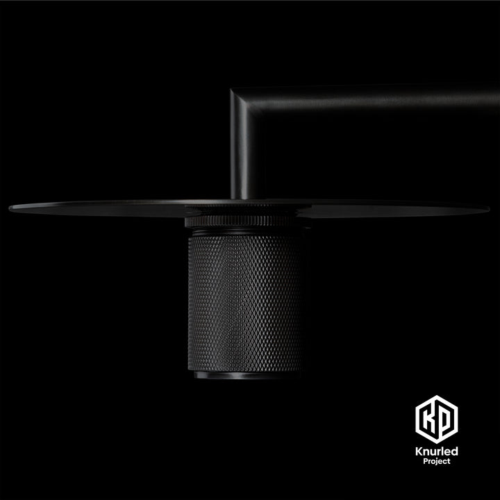 Black Disc Wall Light + Globe Shade