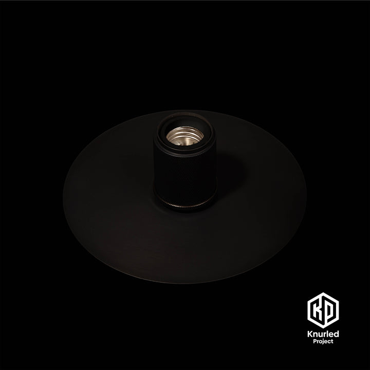 Black Disc Ceiling Light + Diamond Shade