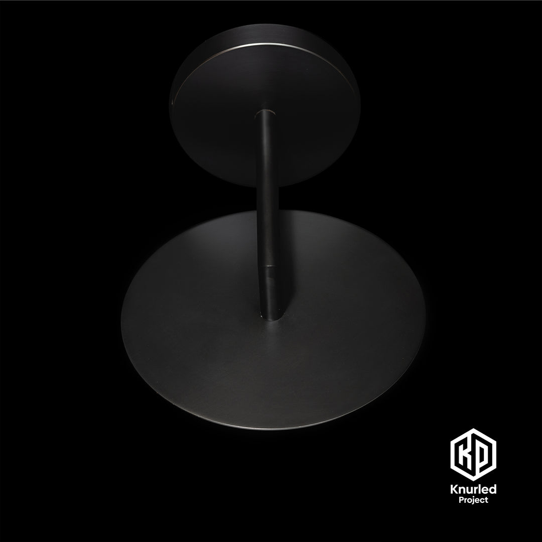 Black Disc Wall Light + Globe Shade