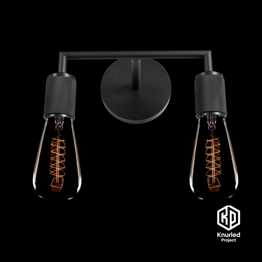 Black Double Wall Light