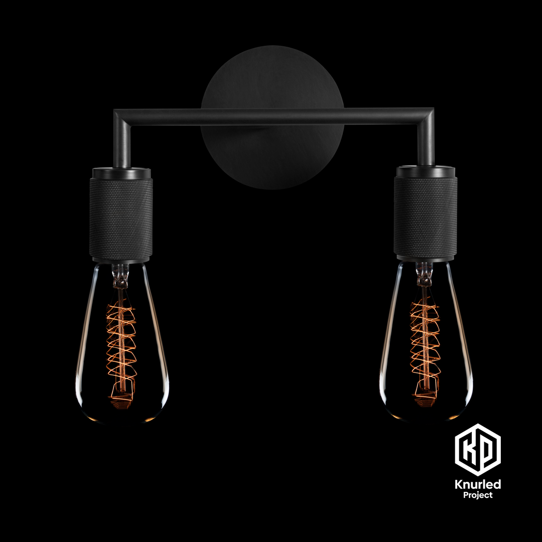 Black double wall lights new arrivals