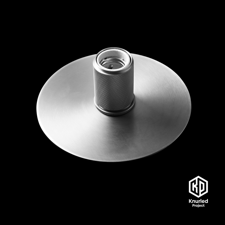 Matte Silver Disc Ceiling Light