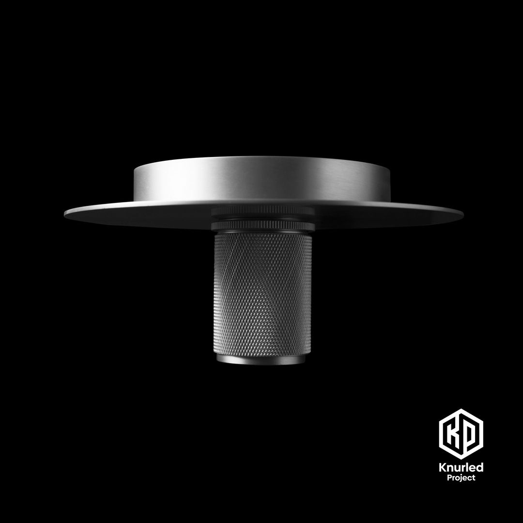 Matte Silver Disc Ceiling Light