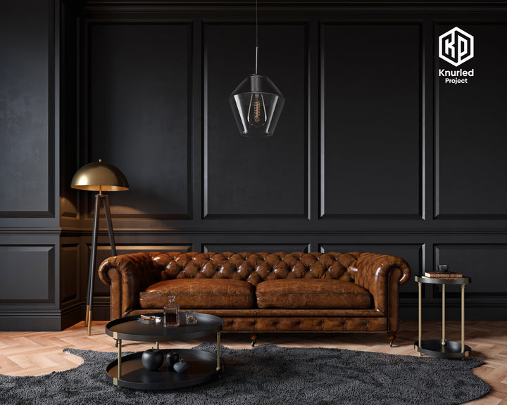 Black Shade Pendant Light + Diamond Shade