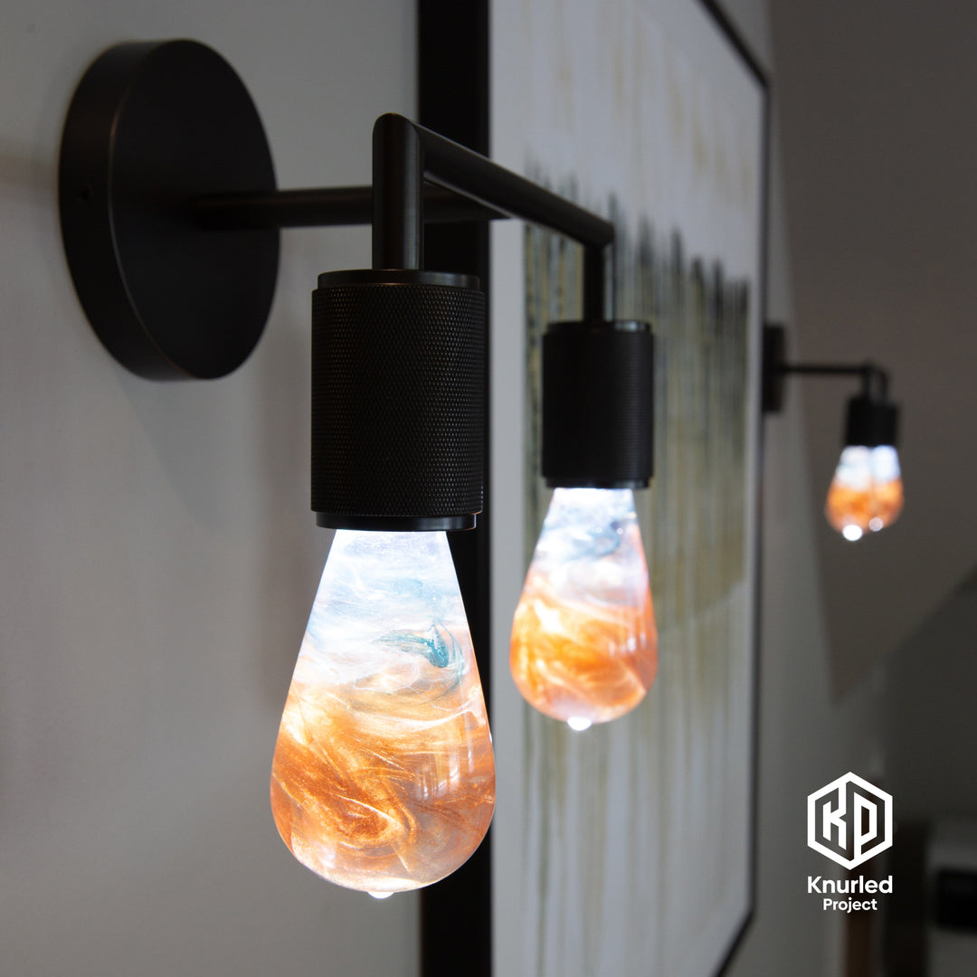 Black Double Wall Light